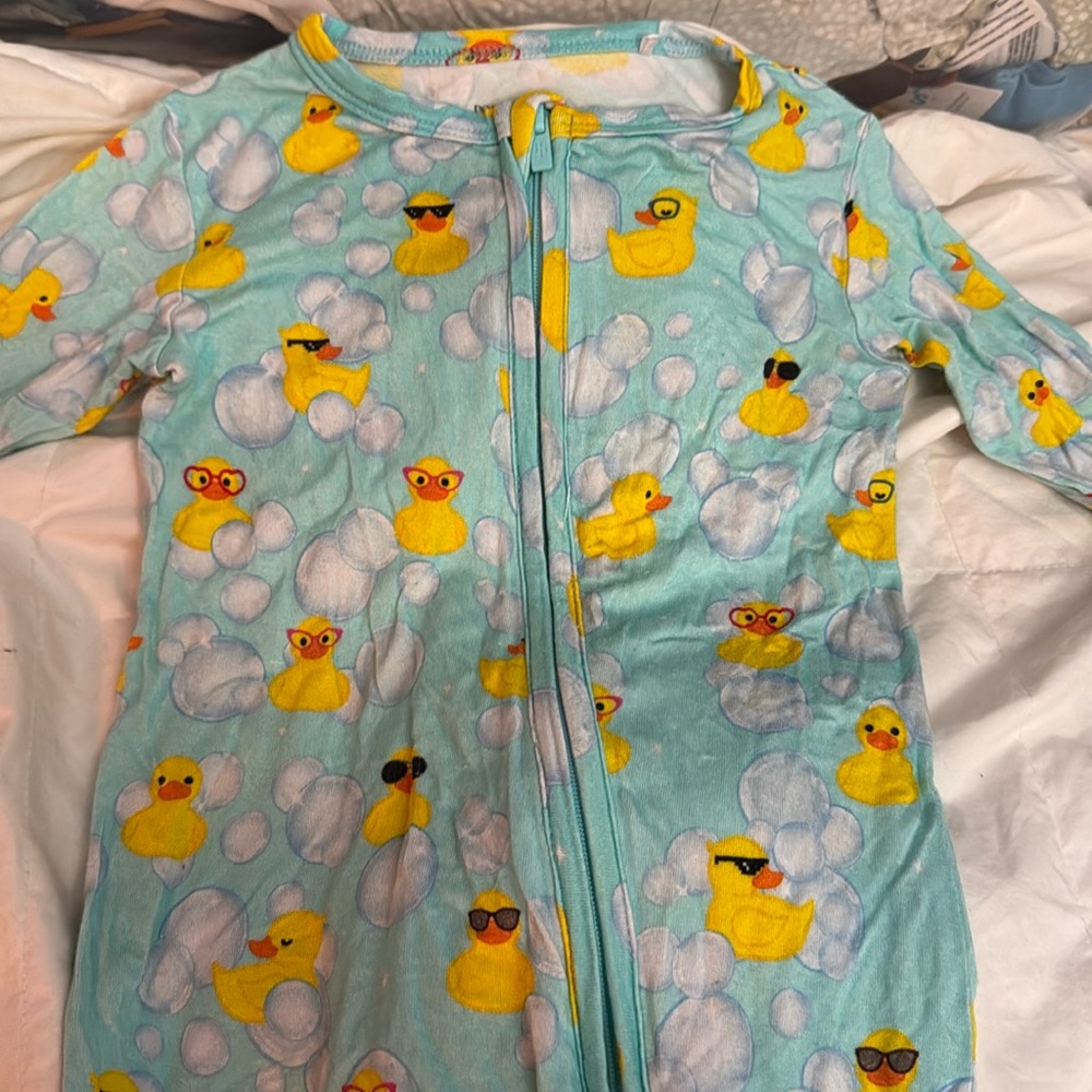 EUC Posh Peanut rubber ducky print